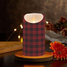 ScotsTee Shop Scottish Campbell of Armaddie Crest Tartan Flameless Candles