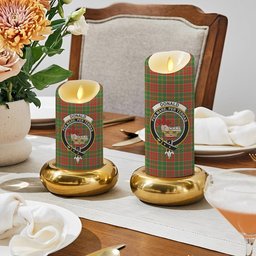 ScotsTee Shop Scottish Donald of Kingsburgh Ancient Crest Tartan Flameless Candles
