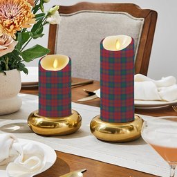 ScotsTee Shop Scottish Fotheringham Crest Tartan Flameless Candles