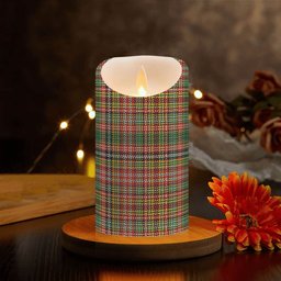 ScotsTee Shop Scottish Drummond of Strathallan Ancient Crest Tartan Flameless Candles