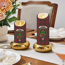 ScotsTee Shop Scottish Grant Vestiarium Scoticum Crest Tartan Flameless Candles