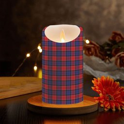 ScotsTee Shop Scottish Graham of Menteith Red Crest Tartan Flameless Candles