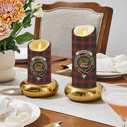 ScotsTee Shop Scottish Douglas of Roxburgh Crest Tartan Flameless Candles