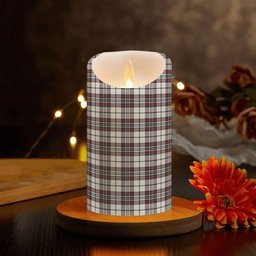 ScotsTee Shop Scottish Dunbar Plaid Ancient Crest Tartan Flameless Candles