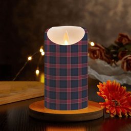ScotsTee Shop Scottish Graham of Menteith Red Modern Crest Tartan Flameless Candles