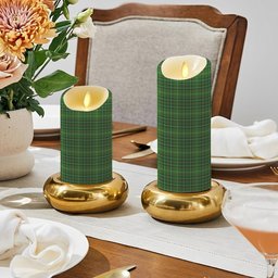 ScotsTee Shop Scottish Foster Hunting Crest Tartan Flameless Candles