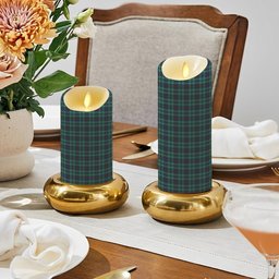 ScotsTee Shop Scottish Duncan Modern Clan Crest Tartan Flameless Candles