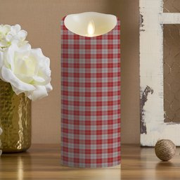 ScotsTee Shop Scottish Erskine Red Crest Tartan Flameless Candles