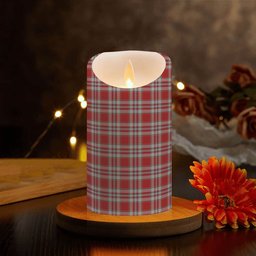 ScotsTee Shop Scottish Drummond of Perth Dress 3 Crest Tartan Flameless Candles