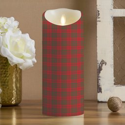 ScotsTee Shop Scottish MacAlister of Glenbarr Modern Crest Tartan Flameless Candles