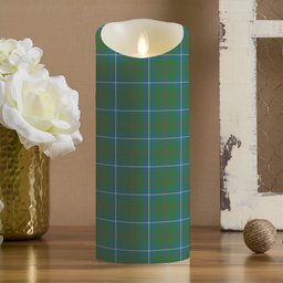 ScotsTee Shop Scottish Irvine of Bonshaw Tower Ancient Crest Tartan Flameless Candles