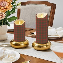 ScotsTee Shop Scottish Livingstone Ancient Crest Tartan Flameless Candles