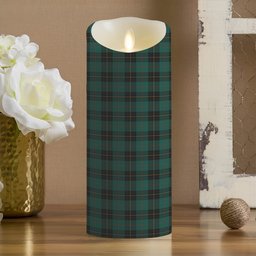 ScotsTee Shop Scottish MacArthur-Fox Hunting Modern Crest Tartan Flameless Candles