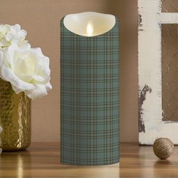 ScotsTee Shop Scottish Kelly Dress Crest Tartan Flameless Candles
