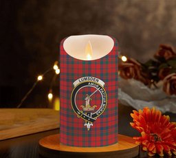 ScotsTee Shop Scottish Lumsden of Kintore Modern Crest Tartan Flameless Candles