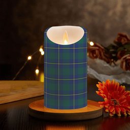 ScotsTee Shop Scottish Irvine of Bonshaw Modern Crest Tartan Flameless Candles