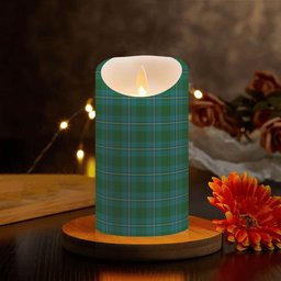 ScotsTee Shop Scottish Irvine of Bonshaw Crest Tartan Flameless Candles