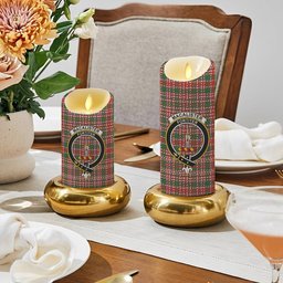 ScotsTee Shop Scottish MacAlister Ancient Clan Crest Tartan Flameless Candles