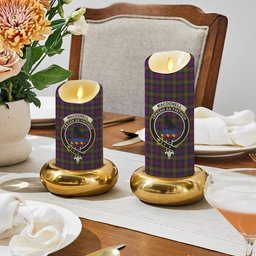 ScotsTee Shop Scottish MacDonell Of Glengarry Modern Crest Tartan Flameless Candles