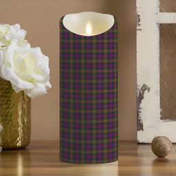 ScotsTee Shop Scottish MacDonell Of Glengarry Modern Crest Tartan Flameless Candles