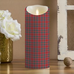 ScotsTee Shop Scottish MacDonald of Lochmaddy Modern Crest Tartan Flameless Candles