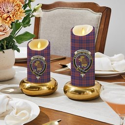 ScotsTee Shop Scottish MacGregor of Glengyle Crest Tartan Flameless Candles