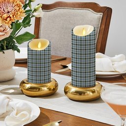 ScotsTee Shop Scottish MacKendrick Dress Crest Tartan Flameless Candles
