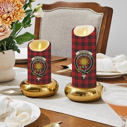 ScotsTee Shop Scottish MacLeod of Raasay SC Crest Tartan Flameless Candles