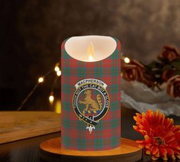 ScotsTee Shop Scottish MacPherson of Cluny Ancient Crest Tartan Flameless Candles