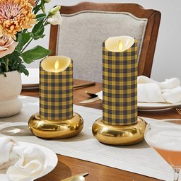 ScotsTee Shop Scottish MacLeod of Lewis Ancient SC Crest Tartan Flameless Candles