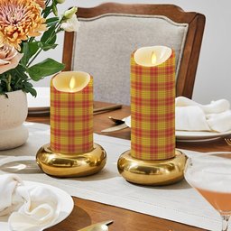 ScotsTee Shop Scottish MacMillan Dress Modern Crest Tartan Flameless Candles