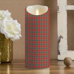 ScotsTee Shop Scottish MacLean of Duart Modern Crest Tartan Flameless Candles