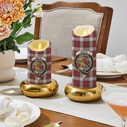 ScotsTee Shop Scottish McFie Dress Ancient Crest Tartan Flameless Candles
