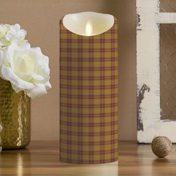 ScotsTee Shop Scottish McMillan Dress Crest Tartan Flameless Candles