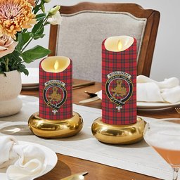 ScotsTee Shop Scottish McGillivray Modern Crest Tartan Flameless Candles