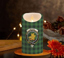 ScotsTee Shop Scottish McIvor Hunting Ancient Crest Tartan Flameless Candles