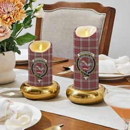 ScotsTee Shop Scottish McDougall Dress Crest Tartan Flameless Candles