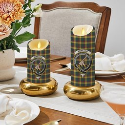 ScotsTee Shop Scottish McMillan Old Modern Crest Tartan Flameless Candles