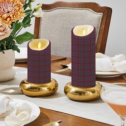 ScotsTee Shop Scottish Nicolson of Tiree & Coll Crest Tartan Flameless Candles