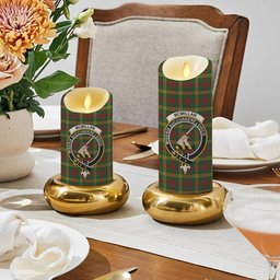 ScotsTee Shop Scottish McMillan Society of Glasgow Crest Tartan Flameless Candles
