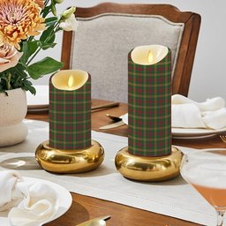 ScotsTee Shop Scottish McMillan Society of Glasgow Crest Tartan Flameless Candles