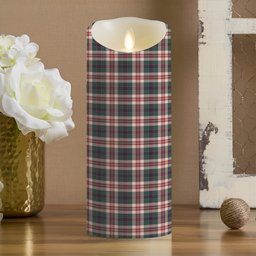 ScotsTee Shop Scottish Robertson Dress Modern Crest Tartan Flameless Candles