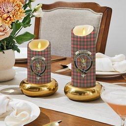 ScotsTee Shop Scottish Stewart Royal Ancient Crest Tartan Flameless Candles