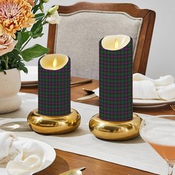 ScotsTee Shop Scottish Urquhart Modern Crest Tartan Flameless Candles