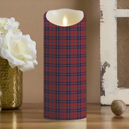 ScotsTee Shop Scottish Wishart Dress Crest Tartan Flameless Candles