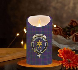 ScotsTee Shop Scottish Wardlaw Modern Crest Tartan Flameless Candles
