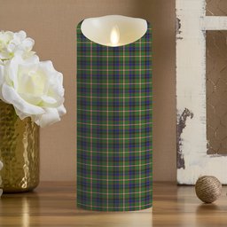 ScotsTee Shop Scottish Reid Green SC Crest Tartan Flameless Candles