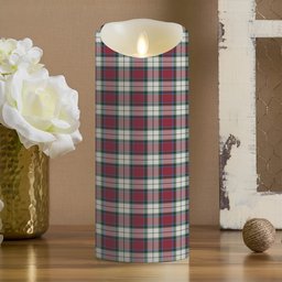 ScotsTee Shop Scottish Rose Dress Modern Crest Tartan Flameless Candles