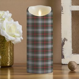 ScotsTee Shop Scottish Stewart Dress Crest Tartan Flameless Candles