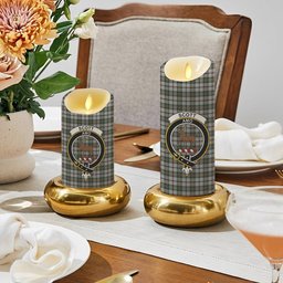 ScotsTee Shop Scottish Scott Dress 2 Crest Tartan Flameless Candles